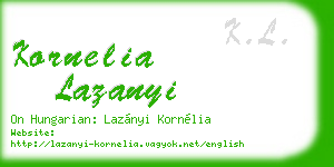 kornelia lazanyi business card
