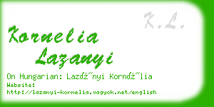 kornelia lazanyi business card